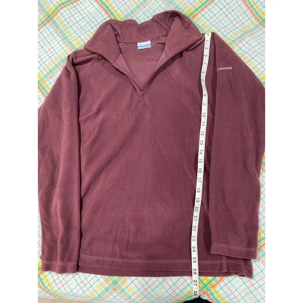 Columbia XL Burgundy Long Sleeve Fleece Shirt